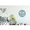 Wereldkaart - Oceaan - Realistisch - Blauw Wandcirkel aluminium klein -kinderkamer