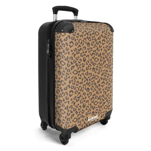 Dieren print panter bruin NBS - Handbagage koffer - Kinderen Unisex middel -productfoto_3d