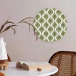 Patroon - Retro - Groen Akoestische PET Vilt - Rond klein 838 -sfeer3
