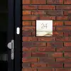 Beige landschap - Klassiek Naambord Vierkant klein -sfeer1-XS