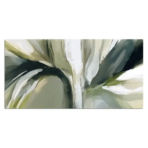 Natuur - Abstract - Groen - Penseelstreken Muismat XXL klein -3d_leeg