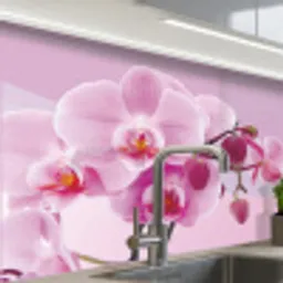 Bloemen - Orchidee - Roze keuken achterwand 2 middel -zzzz3d_schuin