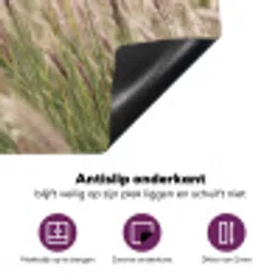Gras - Close up - Groen Inductie beschermer vinyl 3mm klein -zzzzzzz-cc-onderkant