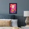 Geit - Hoorns - Kimono - Kleurrijk fotolijst zwart zonder passe partout klein -sfeer3