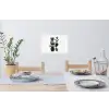 Japandi - Zwart - Abstract Muursticker klein -eettafel