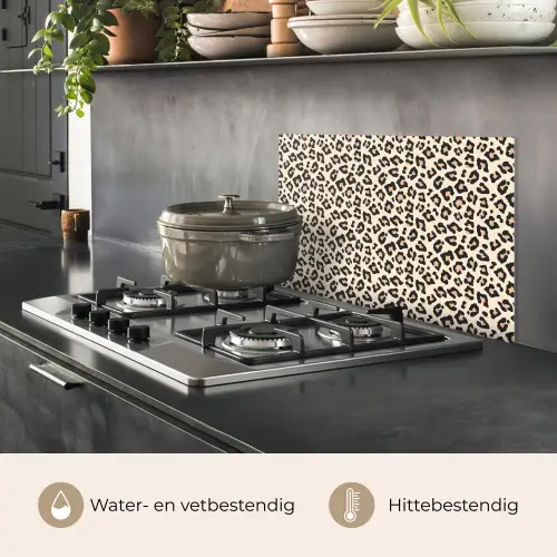 Panterprint - Patroon - Bruin keuken achterwand spatscherm klein 900 -usp_NL