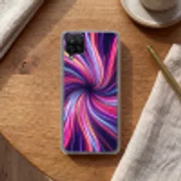 Abstract - Swirl - Futuristic - Neon Telefoonhoesje Samsung Galaxy A12 klein -sfeer1