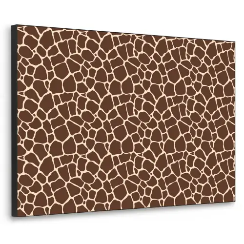 Patroon - Giraf - Bruin Textielframe zwart klein 947 -3d