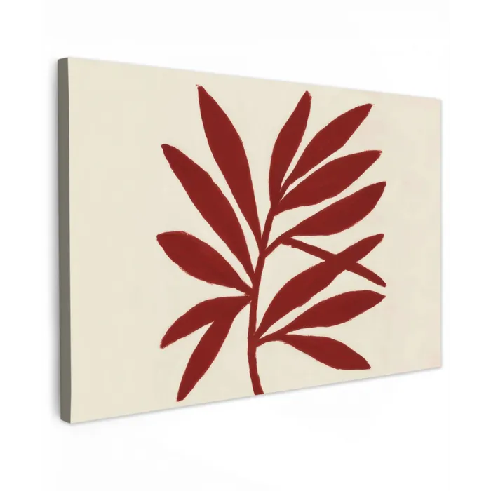 Tak - Bladeren - Rood canvas 2cm klein -z3d