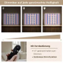 Try again - Strepen - Roze - Verticaal - Blauw Light Box met batterij (Wandlamp) middel -USP_dimbaarDE