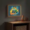 Abstract - Tractor - Groen Light Box met batterij (Wandlamp kind) middel -sfeer5_kind