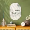 Terras - Illustratie - Groen Wandcirkel Ovaal Forex klein -sfeer2