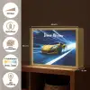 Auto - Geel - Race - Blauw Light Box met batterij (Wandlamp kind) middel -USP_websiteoverzichtNL