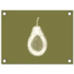 Avocado - Minimalistisch - Illustratie - Groen tuinposter los doek klein -3d