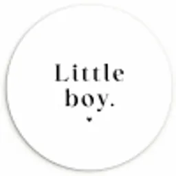 Kinderen - Spreuken - Little boy - Quotes - Jongens Wandcirkel kunststof plaat 5mm dik klein -3d