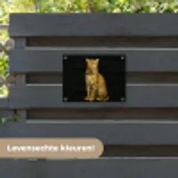 Panter - Realistisch - Bruin tuinposter los doek klein -sfeer3