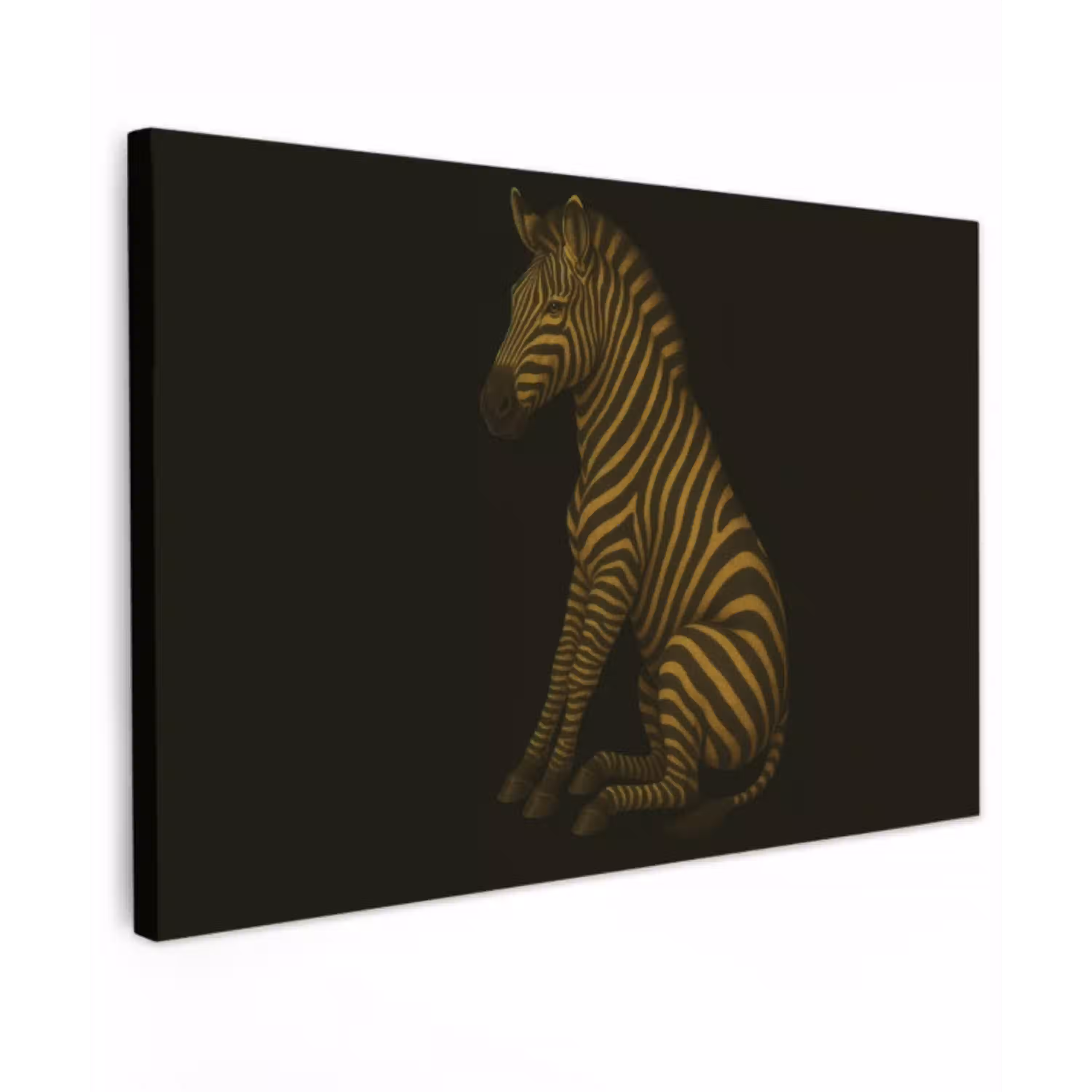 Zebra - Strepen - Goud canvas 2cm klein -z3d
