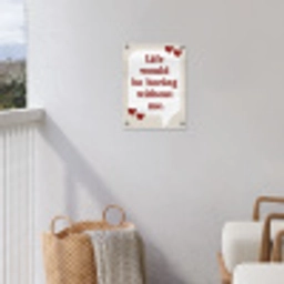 Quote - Tekstballon - Hartjes tuinposter los doek klein -sfeer8