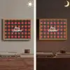 Geruit - Rood - Tekst - Christmas Light Box met batterij (Wandlamp) middel -sfeer3