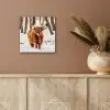 Schotse Hooglander - Sneeuw - Winter - Natuur - Dieren aluminium wit klein -sfeer4