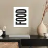 Food - Zwart - Wit - Decoratie poster papier klein -sfeer1