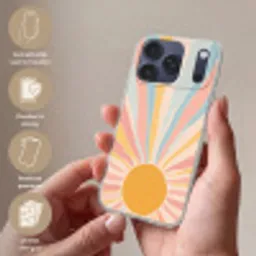 Illustratie - Zon - Pastelkleuren Telefoonhoesje iPhone 17 Pro Max klein -sfeer3_NL