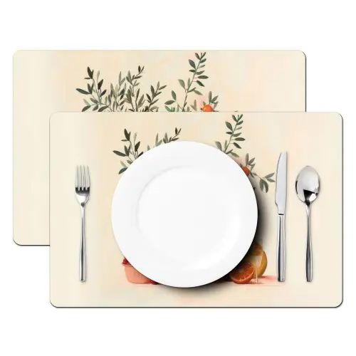 Wijnflessen - Takken - Sinaasappels Placemat vinyl groot -zzsfeer2_Kitchenyeah-website