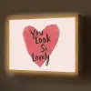 Hart - Rood - Valentijn Light Box met batterij (Wandlamp) middel -z3d_website