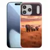 Groep olifanten - Open vlakte - Zon Telefoonhoesje iPhone 17 Pro Max klein -3d