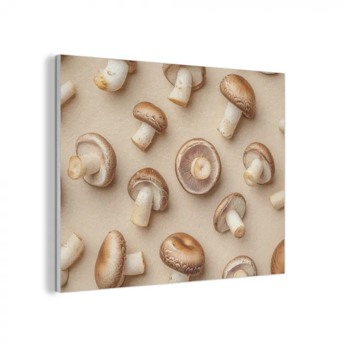 Kastanje Champignons - Beige PET vilt klein -3d