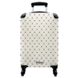 Valentijn hartjes ruit patroon stippen NBS - Handbagage koffer - Vrouwen middel -3d