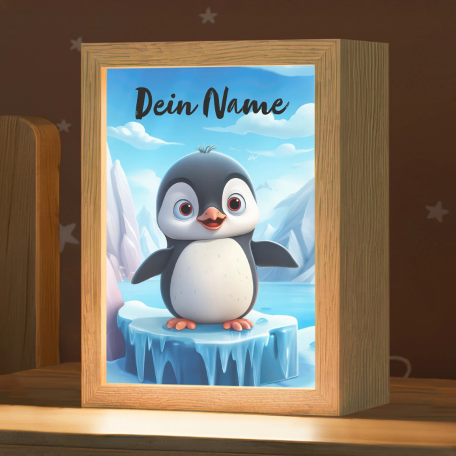 Pinguïn - Meisjes - Pooldieren - Kinderen Light Box met kabel (Kinderlampje) klein -zzz_3d_website