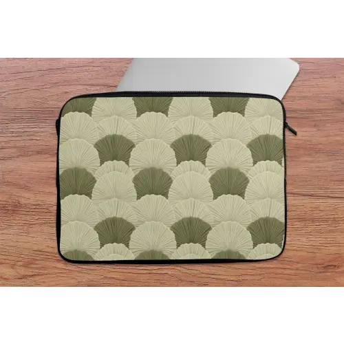 Bladeren - Structuur - Groen laptophoes neopreen klein 279 -tafel