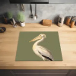 Pelikaan - Wit - Vogel - Klassiek - Natuur Inductie beschermer vinyl 3mm middel -sfeer5