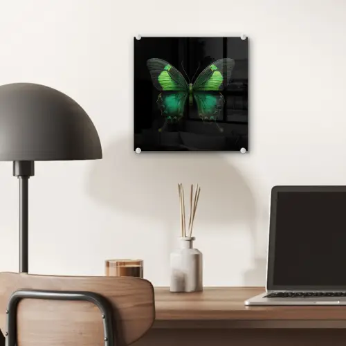 Vlinder - Groen - Opvallend plexiglas 5mm klein -sfeer6