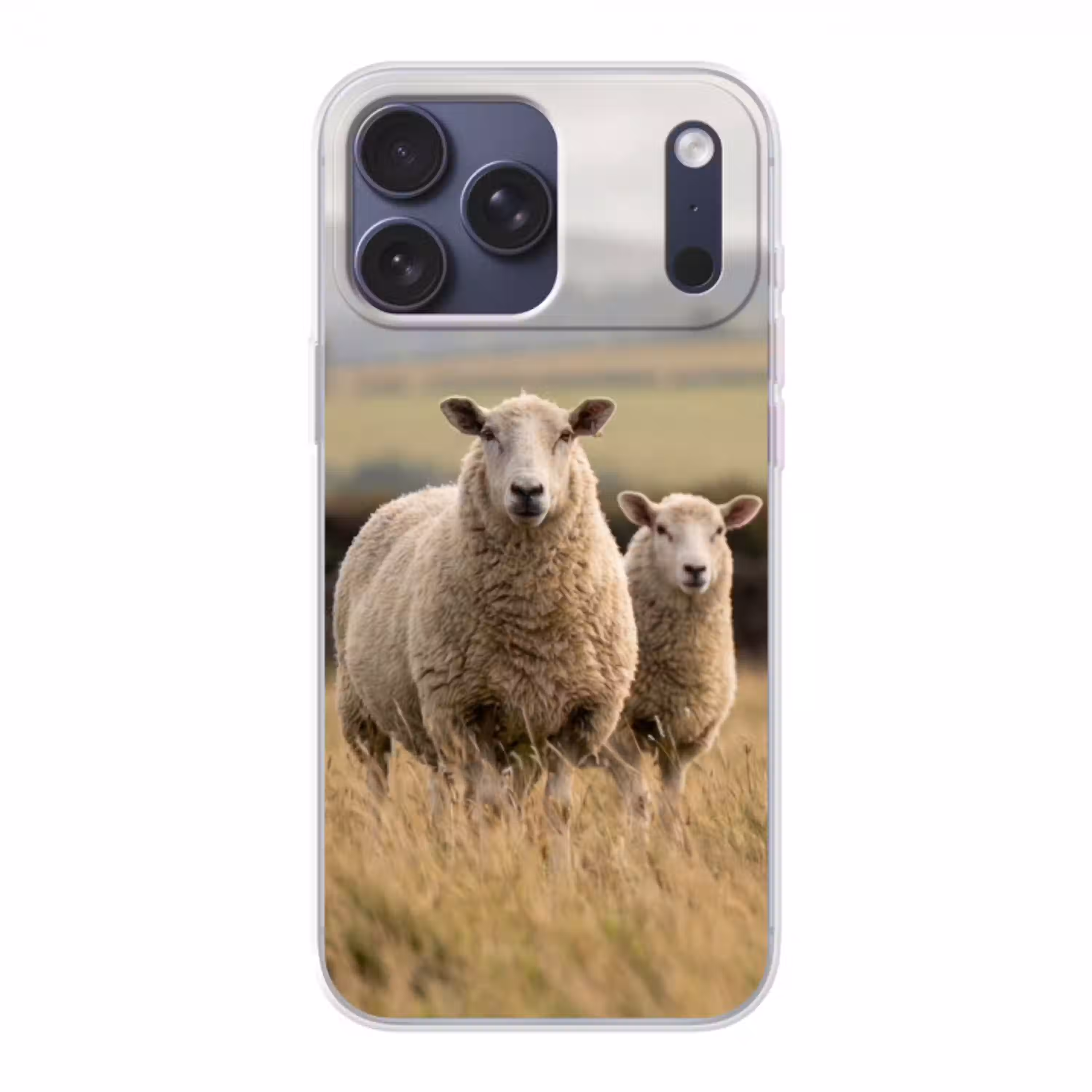 Schapen - Weidenlandschap - Heuvels Telefoonhoesje iPhone 17 Pro Max klein -3d