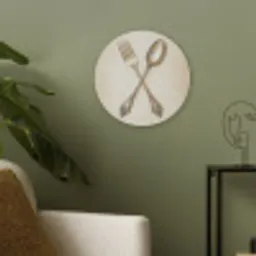 Beige - Vintage - Bestek Akoestische PET Vilt - Rond klein -sfeer2