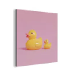 Eendjes - Vrolijk - Roze aluminium wit klein -3d