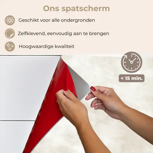 Subtiel - Structuur - Beige keuken achterwand spatscherm klein 900 -spatscherm_NL