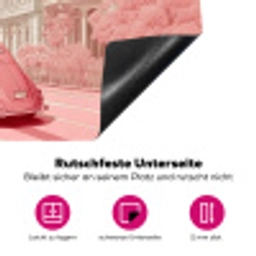 City - Car - Pink Inductie beschermer vinyl 3mm klein -zzzzzzz-lf-onderkant
