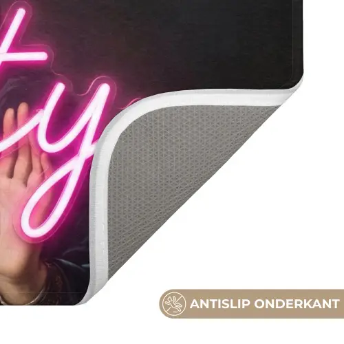 Ironisch - Tekst - Neon Badmat klein -USP_AntislipNL