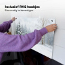 Bospad - Dennen - Sneeuw - Winter - Rustgevend Inductie beschemer met haakjes klein -ky-ophangen-nl