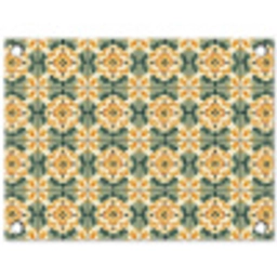 Keramiek - Verweerd - Kleurrijk tuinposter los doek klein 239 -3d