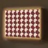 Rood - Tegelpatroon - Crème Light Box met batterij (Wandlamp) middel 907 -z3d_website