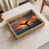 Walvis staart - Water - Zonsondergang Dienblad Rechthoek middel -sfeer1