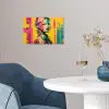 Vrouw - Verfstrepen - Gekleurd poster papier klein -sfeer3