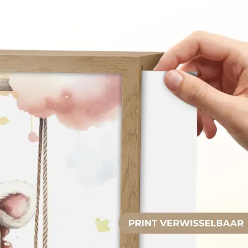 Eenhoorn - Dier - Kinderen - Unicorn Light Box met batterij (Wandlamp kind) middel -USP_websiteprintNL