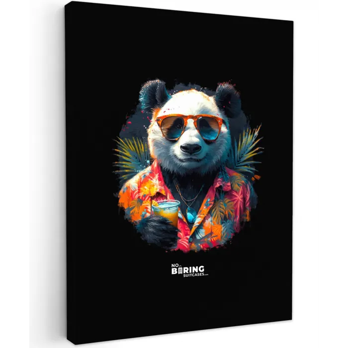 Panda als tropische straatkunst canvas 2cm klein -z3d