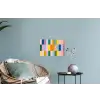 Stroken - Blauw - Patroon - Abstract Muursticker klein -plant