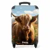 Schotse hooglander in weide NBS - Handbagage koffer - Kinderen Unisex middel -productfoto_recht